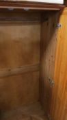 Two double two door solid pine wardrobes