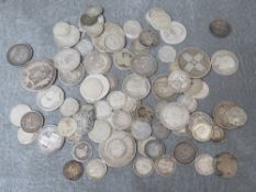A collection of pre 1920 silver coins 3d - florin William IV onwards with a good selection of