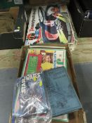 A Matchbox Power track 3000 together with a Jimmy electronic football game together with two vintage