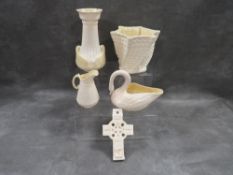 A tray of assorted Belleek