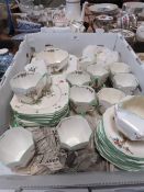 A tray of Shelley Crabtree 11651 tea ware A/F