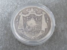 William IV 1834 halfcrown, with H.F. countermark to bust