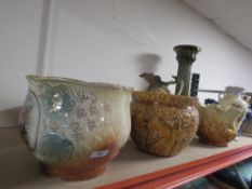 A large quantity of antique vintage jardinières etc