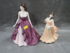 A Royal Worcester figurine Charlotte together with another (2)