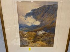 Three framed and glazed watercolours to include a Highland scene by W Artington. (3)