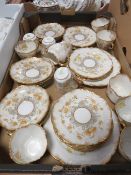 A tray of antique Aynsley tea ware