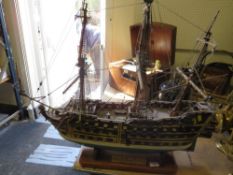 A model of King Arthur battle ship