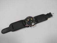 A vintage Exactima sport chronograph wristwatch