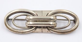 835er Silber-Brosche, 9,4gr., L-ca. 5,5cm