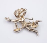 figürliche Brosche, 925er Silber, ca. 8gr., L-4cm