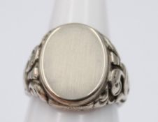 800er Silber-Herren-Ring, älter, RG 59, 10,2gr.