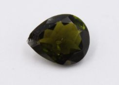 Turmalin in Tropfenschliff, Spitze bestossen, ca. 1,8ct