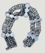 versilbertes Armband, wohl arabisch?, L-18 cm, Stift fehlt