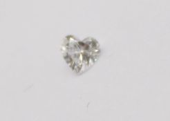 kl. Diamant, herzschliff, F/VS, 0,15ct, Labor erstellt