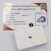 Saphir, ca. 0,56ct, VS, purpur mit blau