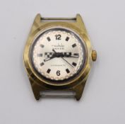 Vintage-Armbanduhr, Ruhla/Anker, Handaufzug, Werk läuft kurz an (2-3sek.), ohne Band, ca. D-3,5cm