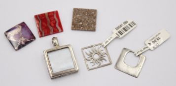 Schmuckset, DUR Vari, Silberanhänger mit Wechselsystem, orig. Karton, Anh. ca. 2,8 x 2cm