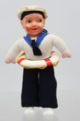 vintage Matrosen-Puppe, 60/70er Jahre, ca. H-18cm