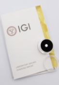 Brillant, 0,51ct, D/VVS, Labor erstellt, anbei IGI-Zertifikat