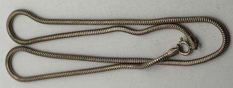 Schlangenhalskette Silber-925- "FBM", L-42 cm, 10 gr