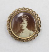 patriotische Brosche um 1900, ca. D-2,5cm