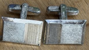 Paar Manchettenknöpfe, Silber-925-, 14 gr