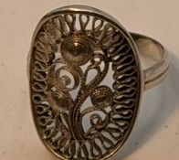 Filigraner Silberring-835-, RG 54, 2,97 gr