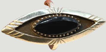 Silberring-925- mit Onyx Schiffchen, L-4,5 cm, RG 55 , 7,3 gr.