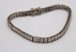 Armband, 925er Silber, klare Steine, ca.16,8gr., L-18cm