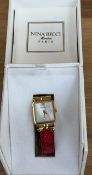 Quartz DAU "Nina Ricci" D950, in orig. Karton, gut erhalten, Werk nicht geprüft, Swiss made, anbei 
