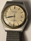 mechan. HAU "Maddox" automatic, 17 Jewels, Zugband, Werk läuft an, Tragespuren