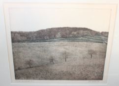 Redeker, Peter (1942 - 2022), Landschaft  I, Farbradierung, gerahmt/Glas, Versand ohne Rahmen !, RG