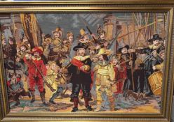 grosses Gobelin Bild , Landsknechte, gerahmt,, 136x93 cm (Sperrgut)