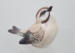 Vogelfigur, Dahl Jensen, Unterglasurfarben, ca. H-7cm