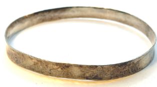 Armreif, Sterlingsilber 925/000 mit Hammerschlagdekor, ca. D. 7,0cm, , 12,8g.