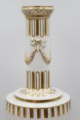 schöner Leuchter, Royal Copenhagen, Goldzier, älter, ca. H-17,2 cm