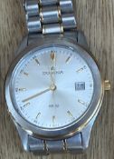 DUGENA DAMEN UHR STAHL BICOLOR D- 34MM QUARZ, orig. Stahlband, guter Zustand