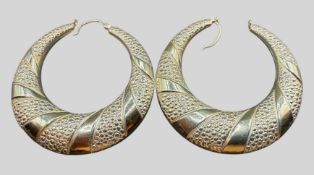 Paar Silber Creolen-925-, D-ca. 4 cm, 8,28 gr.