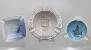 3x div. Ascher, 1x Bing & Gröndahl, Größter D-16cm