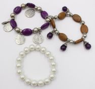 3x Modeschmuck-Armbänder