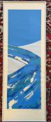 unleserl. signierte Lithografie, ger/Glas, RG 71x26 cm, Nr. 65/96
