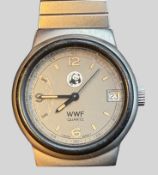 "WWF" Quartz Armbanduhr "Panda" Metall Zugband, Werk nicht geprüft, D-3 cm