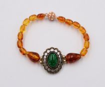 Modeschmuck-Armband, Magnetschließe, ca. L-18cm