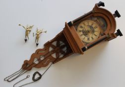 holländische Wanduhr, „Schippertje“ oder Friesenuhr, Werk nicht geprüft, Gewichte fehlen und eine F