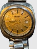 mechan. HAU "Zentra Safari" automatic, Glas zerkratzt, Werk steht