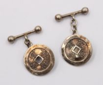 antike chinesischen Manschettenknöpfe, 925er Silber, 8,6gr.