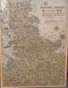 gr. Landkarte SCHLESWIG HOLSTEIN und die Hanfestädte, auf Platte gezogen, 103x78 cm, Kleberest link