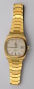 vintage Tissot Seastar Quarz-Armbanduhr in Goldoptik, Werk läuft, gute getragene Erhaltung, ca. 2,8