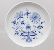 Untersetzer, Meissen, Schwertermarke, Zwiebelmuster, 1 Schleifstrich, ca. H-2,5cm D-15,5cm