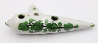 Okarina, Meissen, Weinlaubdekor, älter, ca. L-19cm